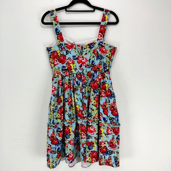 Romeo+Juliet Couture Size S Sleeveless Fit & Flare Floral Print Chiffon Dress - Picture 2 of 9